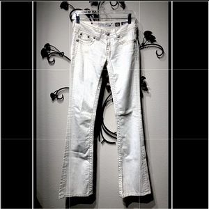 Miss Me Lightweight White Jeans